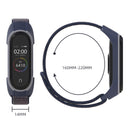 For Xiaomi Mi Band 5 / 4 / 3 Nylon Watch Band(Black+Black Grey)
