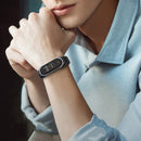 For Xiaomi Mi Band 5 / 4 / 3 Nylon Watch Band(Black+Black Grey)