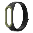 For Xiaomi Mi Band 5 / 4 / 3 Nylon Watch Band(Black+Black Army Green)