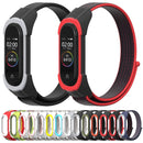For Xiaomi Mi Band 5 / 4 / 3 Nylon Watch Band(Black+Black Army Green)
