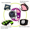 For Samsung Gear S4 Active 22mm Two-color Silicone Watch Band(Black White)