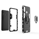 For Huawei Y8s Shockproof PC + TPU Protective Case with Magnetic Ring Holder(Navy Blue)