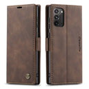 For Samsung Galaxy Note20 CaseMe Multifunctional Horizontal Flip Leather Case, with Card Slot & Holder & Wallet(Coffee)