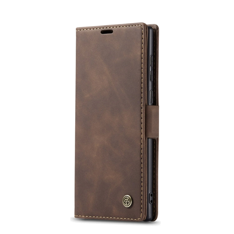 For Samsung Galaxy Note20 CaseMe Multifunctional Horizontal Flip Leather Case, with Card Slot & Holder & Wallet(Coffee)