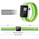 For Apple Watch Series 7 41mm / 6 & SE & 5 & 4 40mm / 3 & 2 & 1 38mm Nylon Loop Watch Band(Pollen Yellow)