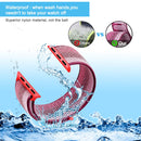 For Apple Watch Series 7 41mm / 6 & SE & 5 & 4 40mm / 3 & 2 & 1 38mm Nylon Loop Watch Band(Berry Color)