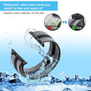 For Apple Watch Series 7 41mm / 6 & SE & 5 & 4 40mm / 3 & 2 & 1 38mm Nylon Loop Watch Band(Striped Black)