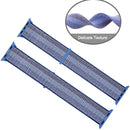 For Apple Watch Series 7 41mm / 6 & SE & 5 & 4 40mm / 3 & 2 & 1 38mm Nylon Loop Watch Band(Striped Lake Blue)