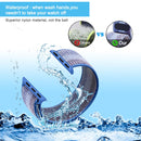 For Apple Watch Series 7 41mm / 6 & SE & 5 & 4 40mm / 3 & 2 & 1 38mm Nylon Loop Watch Band(Striped Lake Blue)