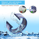 For Apple Watch Series 7 41mm / 6 & SE & 5 & 4 40mm / 3 & 2 & 1 38mm Nylon Loop Watch Band(Striped Blue)