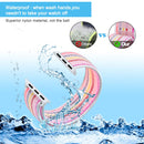 For Apple Watch Series 7 41mm / 6 & SE & 5 & 4 40mm / 3 & 2 & 1 38mm Nylon Loop Watch Band(Pinstripe Powder)