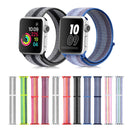 For Apple Watch Series 7 41mm / 6 & SE & 5 & 4 40mm / 3 & 2 & 1 38mm Nylon Loop Watch Band(Striped Blue)