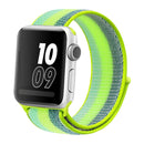 For Apple Watch Series 7 45mm / 6 & SE & 5 & 4 44mm / 3 & 2 & 1 42mm Nylon Loop Watch Band(Pollen Yellow)