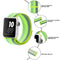 For Apple Watch Series 7 45mm / 6 & SE & 5 & 4 44mm / 3 & 2 & 1 42mm Nylon Loop Watch Band(Pollen Yellow)