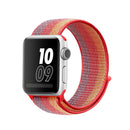 For Apple Watch Series 7 45mm / 6 & SE & 5 & 4 44mm / 3 & 2 & 1 42mm Nylon Loop Watch Band(Yellow Orange)