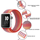 For Apple Watch Series 7 45mm / 6 & SE & 5 & 4 44mm / 3 & 2 & 1 42mm Nylon Loop Watch Band(Yellow Orange)