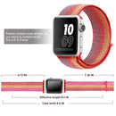 For Apple Watch Series 7 45mm / 6 & SE & 5 & 4 44mm / 3 & 2 & 1 42mm Nylon Loop Watch Band(Yellow Orange)