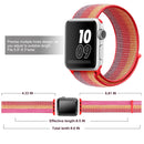 For Apple Watch Series 7 45mm / 6 & SE & 5 & 4 44mm / 3 & 2 & 1 42mm Nylon Loop Watch Band(Yellow Orange)