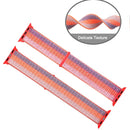 For Apple Watch Series 7 45mm / 6 & SE & 5 & 4 44mm / 3 & 2 & 1 42mm Nylon Loop Watch Band(Striped Rrange Red)