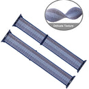 For Apple Watch Series 7 45mm / 6 & SE & 5 & 4 44mm / 3 & 2 & 1 42mm Nylon Loop Watch Band(Striped Blue)