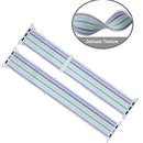 For Apple Watch Series 7 45mm / 6 & SE & 5 & 4 44mm / 3 & 2 & 1 42mm Nylon Loop Watch Band(Pinstripe Blue)