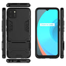 For OPPO Realme C11 PC + TPU Shockproof Protective Case with Invisible Holder(Black)