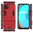 For OPPO Realme C11 PC + TPU Shockproof Protective Case with Invisible Holder(Red)