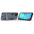 For OPPO Realme C11 PC + TPU Shockproof Protective Case with Invisible Holder(Navy Blue)