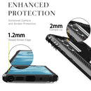 For Samsung Galaxy Note20 Ultra Carbon Fiber Protective Case with 360 Degree Rotating Ring Holder(Black)