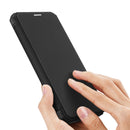 For iPhone 12 / 12 Pro DUX DUCIS Skin X Series PU + TPU Horizontal Flip Leather Case with Holder & Card Slots(Black)