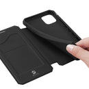 For iPhone 12 / 12 Pro DUX DUCIS Skin X Series PU + TPU Horizontal Flip Leather Case with Holder & Card Slots(Black)