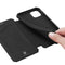 For iPhone 12 / 12 Pro DUX DUCIS Skin X Series PU + TPU Horizontal Flip Leather Case with Holder & Card Slots(Black)