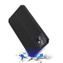 For iPhone 12 / 12 Pro DUX DUCIS Skin X Series PU + TPU Horizontal Flip Leather Case with Holder & Card Slots(Black)