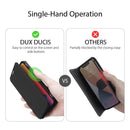 For iPhone 12 / 12 Pro DUX DUCIS Skin X Series PU + TPU Horizontal Flip Leather Case with Holder & Card Slots(Black)