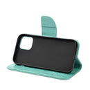 For iPhone 12 / 12 Pro Butterfly Flower Pattern Horizontal Flip Leather Case with Holder & Card Slots & Wallet(Green)