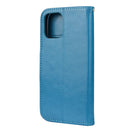 For iPhone 12 / 12 Pro Butterfly Flower Pattern Horizontal Flip Leather Case with Holder & Card Slots & Wallet(Blue)