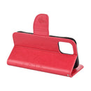 For iPhone 12 / 12 Pro Butterfly Flower Pattern Horizontal Flip Leather Case with Holder & Card Slots & Wallet(Red)