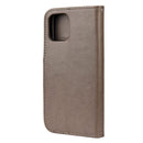 For iPhone 12 / 12 Pro Butterfly Flower Pattern Horizontal Flip Leather Case with Holder & Card Slots & Wallet(Grey)