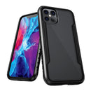 For iPhone 12 Pro Max Armor Metal Clear PC + TPU Shockproof Case(Black)