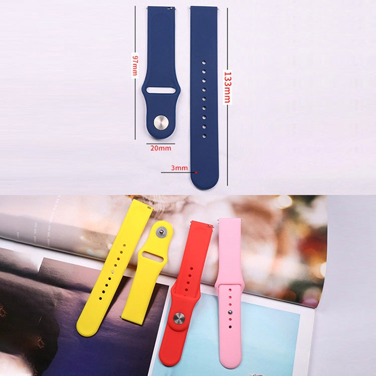 20mm For Huami Amazfit GTS Silicone Watch Band(White)