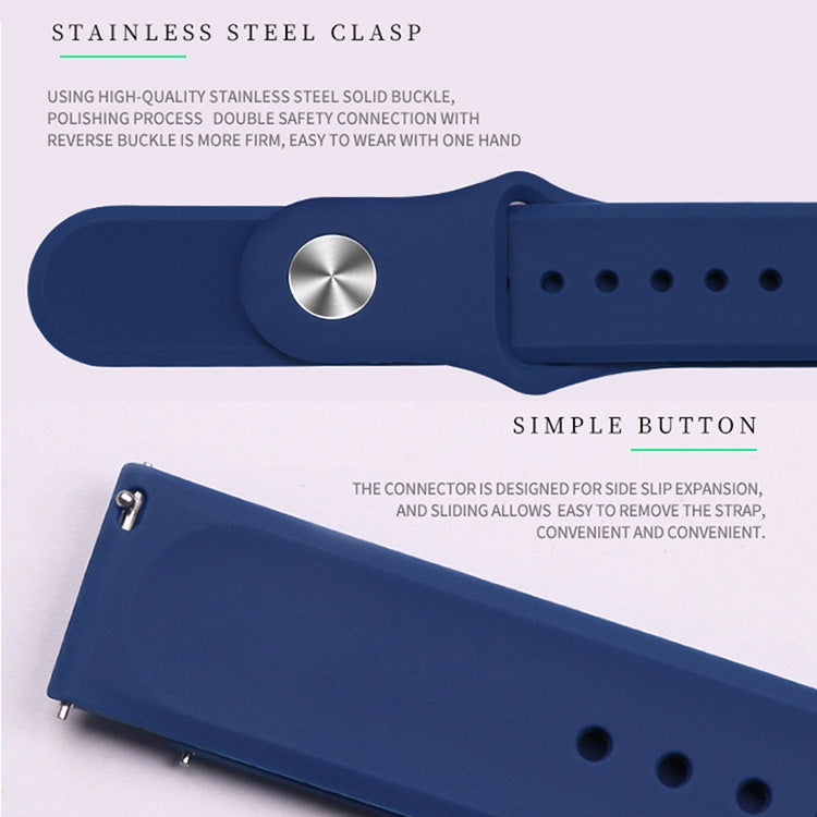 20mm For Huami Amazfit GTS Silicone Watch Band(Black)