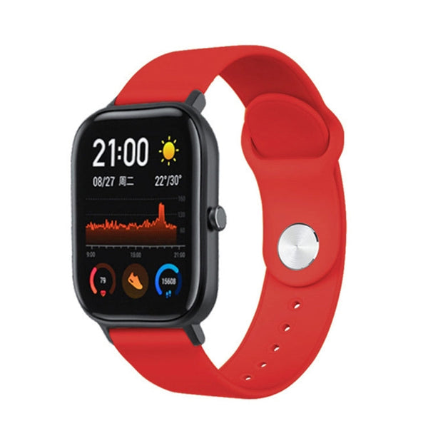 20mm For Huami Amazfit GTS Silicone Watch Band(Red)