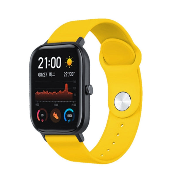 20mm For Huami Amazfit GTS Silicone Watch Band(Yellow)