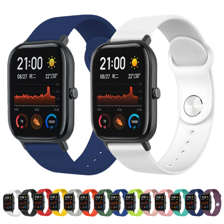 22mm For Huami Amazfit GTS Silicone Watch Band(Purple)
