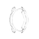 For Samsung Galaxy Watch 3 41mm Transparent TPU Watch Case(White)