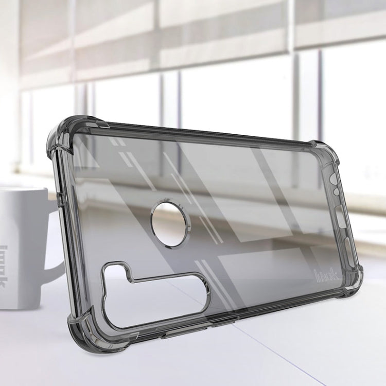 For HTC U20 5G IMAK All-inclusive Shockproof Airbag TPU Case with Screen Protector(Transparent Black)