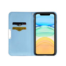 For iPhone 12 / 12 Pro Litchi Texture Horizontal Flip Leather Case with Holder & Card Slots(Blue)