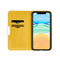 For iPhone 12 / 12 Pro Litchi Texture Horizontal Flip Leather Case with Holder & Card Slots(Yellow)