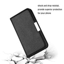 For iPhone 12 / 12 Pro Litchi Texture Horizontal Flip Leather Case with Holder & Card Slots(Black)
