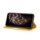 For iPhone 12 Pro Max Litchi Texture Horizontal Flip Leather Case with Holder & Card Slots(Yellow)